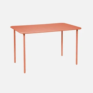 Table de jardin Amélia métal 4 places acier antirouille extérieur