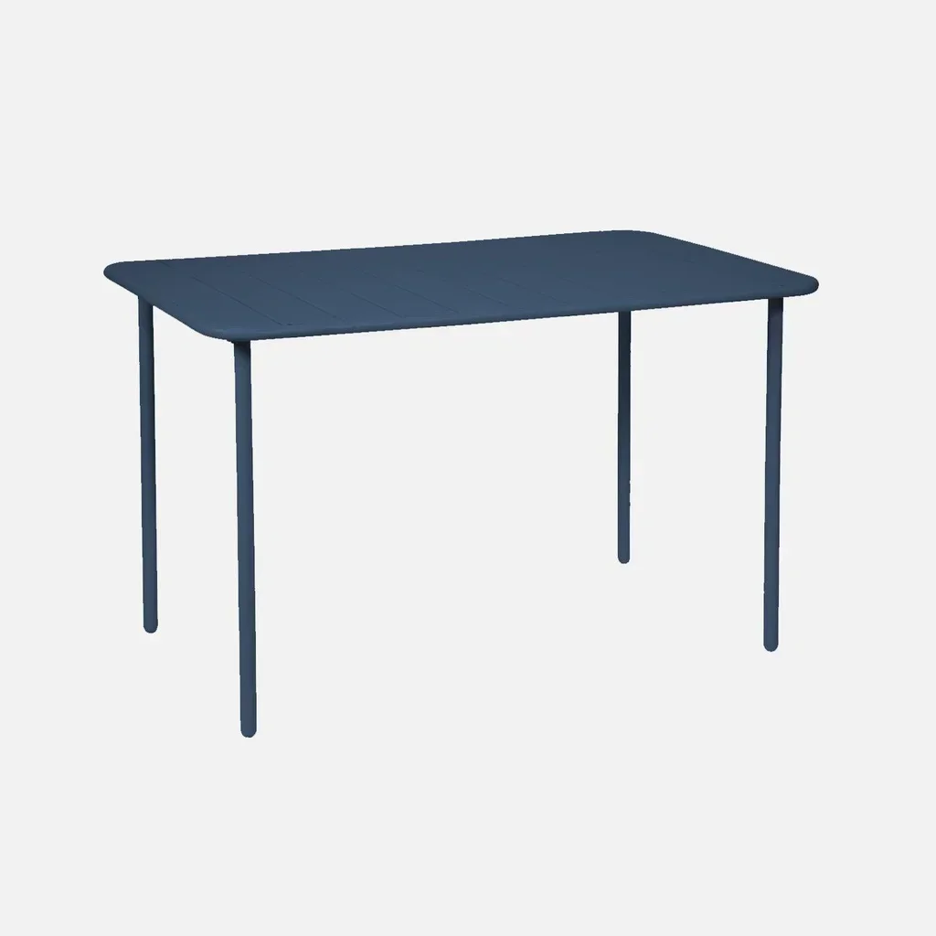 Table de jardin métal 4 places Amélia acier antirouille extérieur