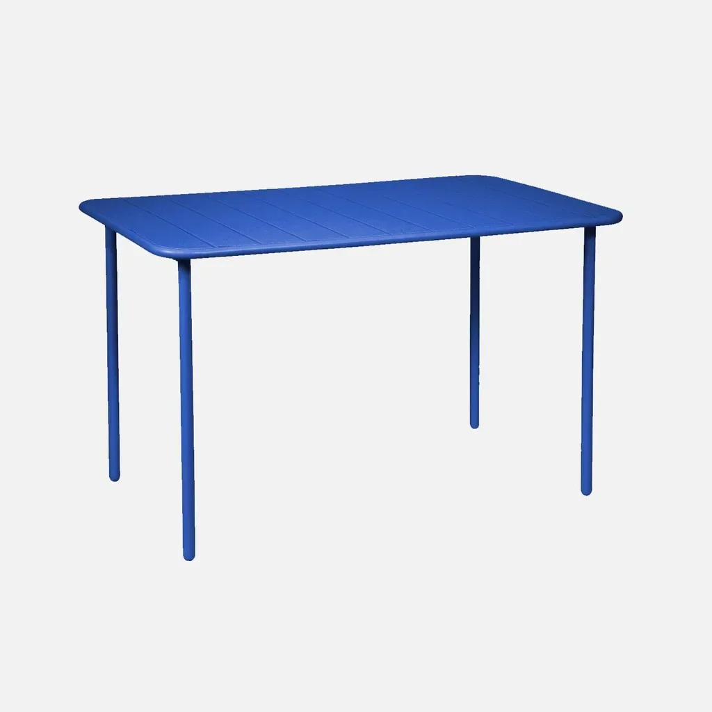 Table de jardin métal Amélia 4 places acier antirouille extérieur