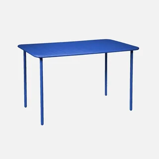 Table de jardin métal Amélia 4 places acier antirouille extérieur