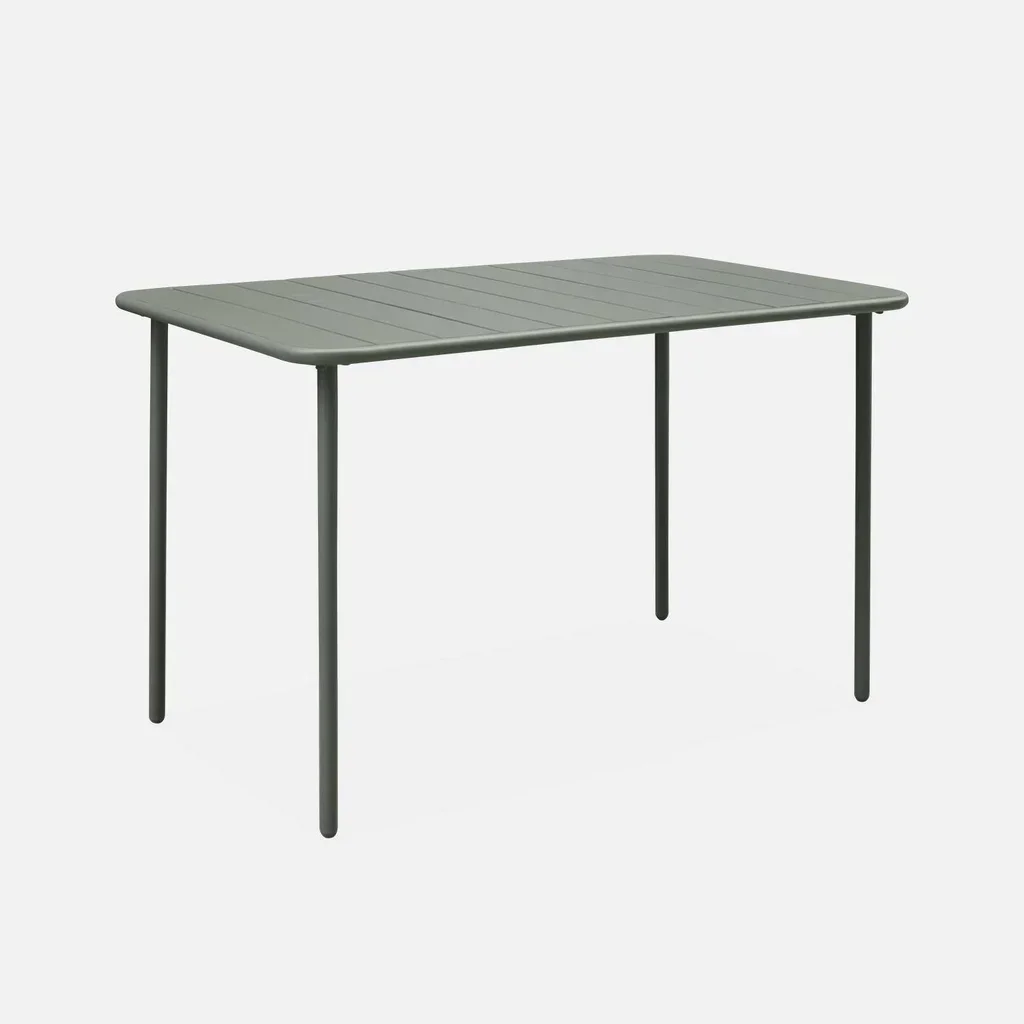 Table de jardin Amélia en métal 4 personnes design intemporel