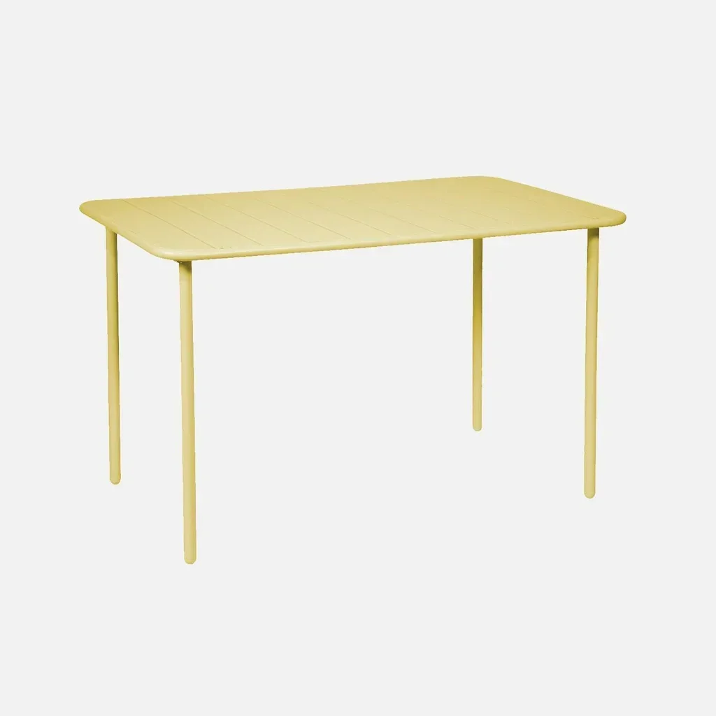 Table de jardin métal Amélia 4 personnes acier antirouille