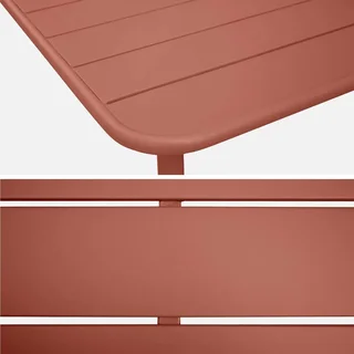 Ensemble table et chaises de jardin Amélia 6 places acier antirouille