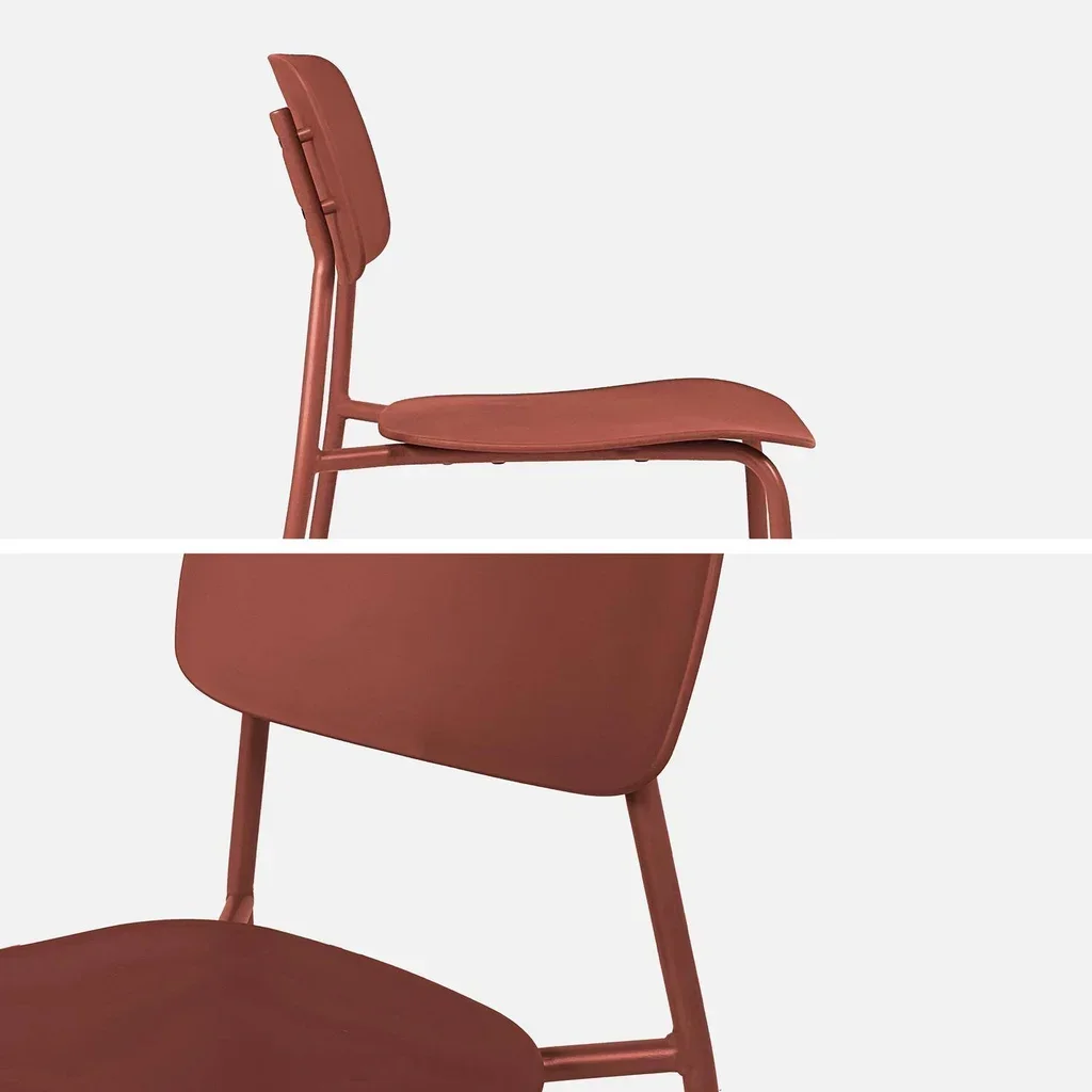 Ensemble table et chaises de jardin Amélia 6 places acier antirouille