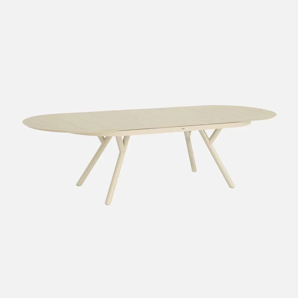 Table de jardin ovale extensible aluminium 8 places Metora Fira