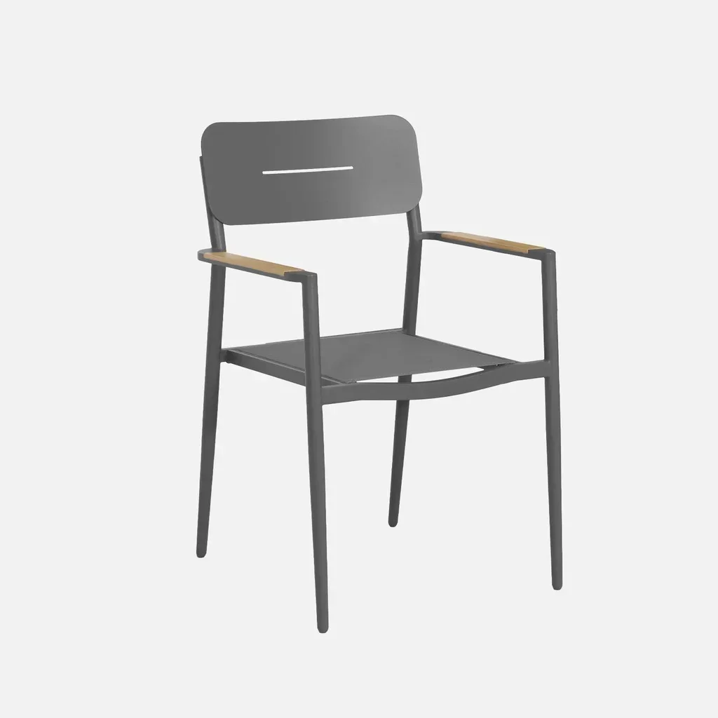 Table de jardin ovale extensible aluminium 8 places - ensemble Metora Fira