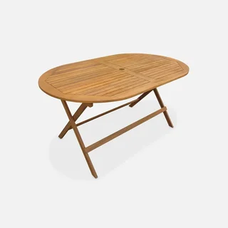 Tavolo da giardino pieghevole legno acacia 6 posti Macapa
