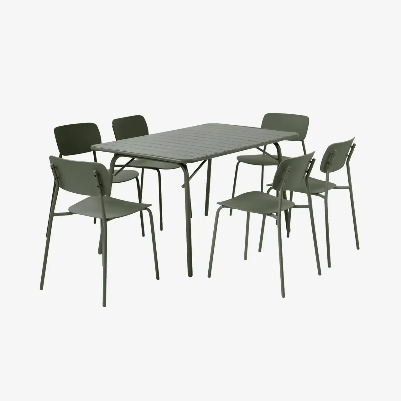 Table de jardin pliante Amélia 6 places métal antirouille