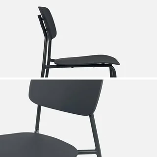 Table de jardin pliante Amélia métal 6 places avec chaises Liva
