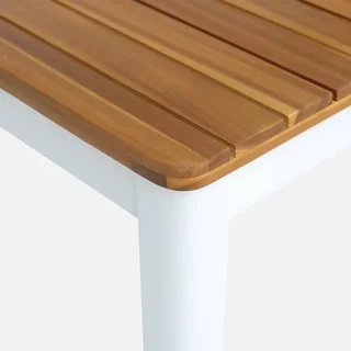 Gartentisch Holz Akazie 10 Personen rechteckig 200 cm Terrasse Gartenmöbel