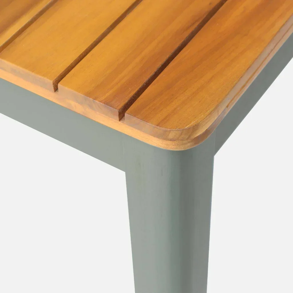 Rechteckiger Akazienholz Gartentisch 10 Personen 200 cm Terrassenmöbel