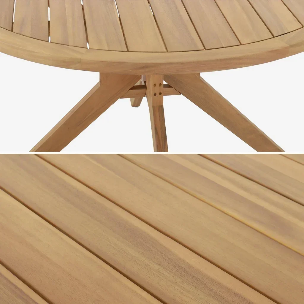 Table de jardin rectangulaire bois acacia 6 personnes Avena extérieur terrasse
