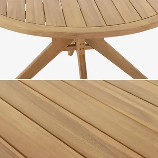 Table de jardin rectangulaire bois acacia 6 personnes Avena extérieur terrasse