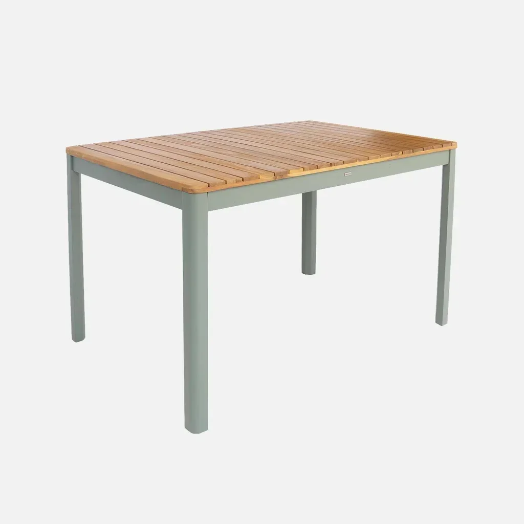 Mesa jardín acacia rectangular 6 comensales Senora 120 cm terraza exterior madera