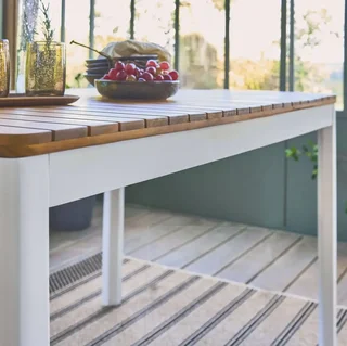 Mesa de jardín madera acacia 6 personas Senora 120 cm