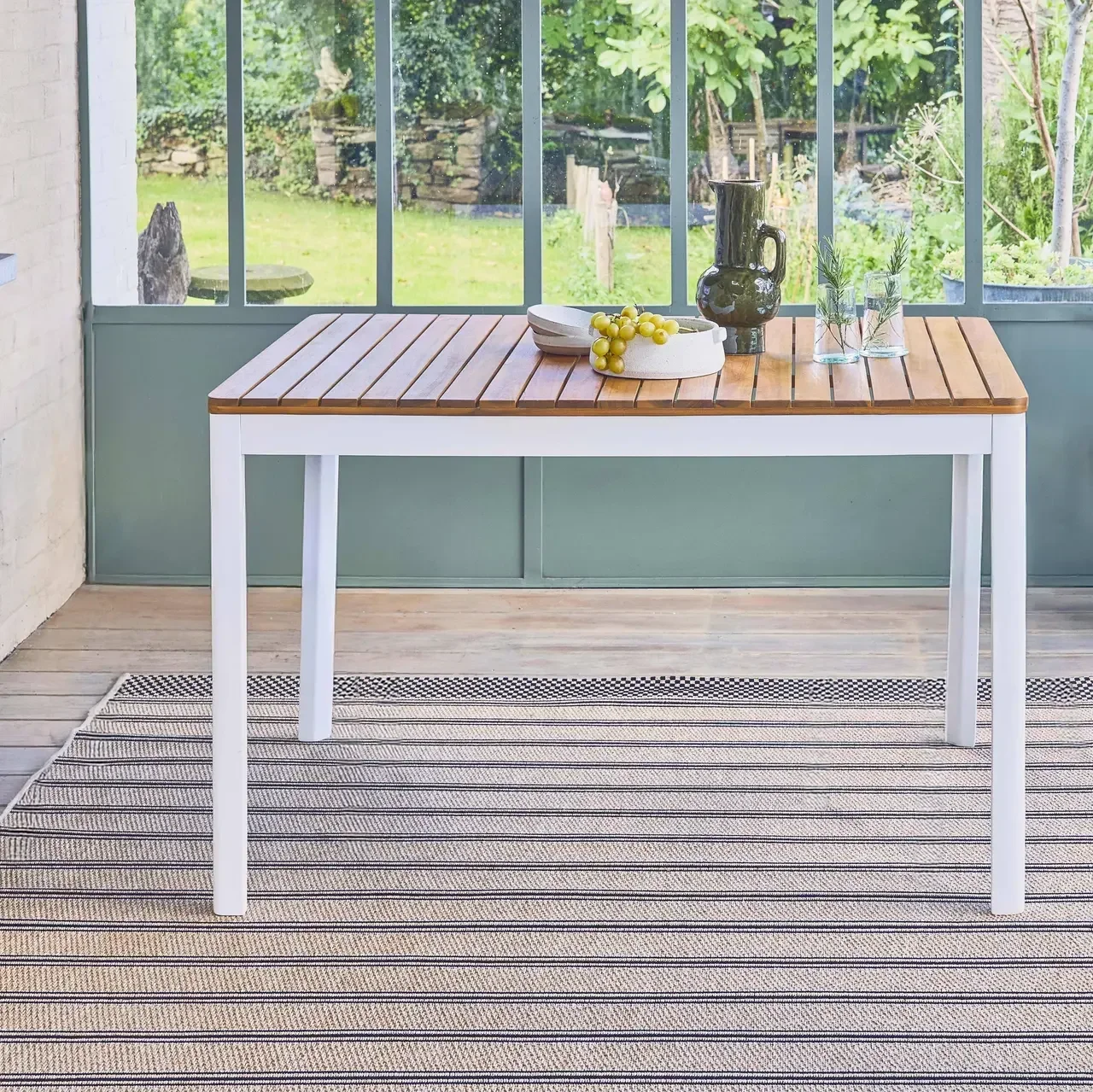 Mesa de jardín madera acacia 6 personas Senora 120 cm