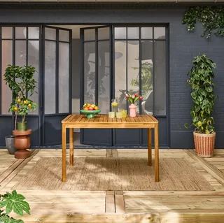 Mesa de jardín rectangular madera acacia 6 personas Senora 120 cm