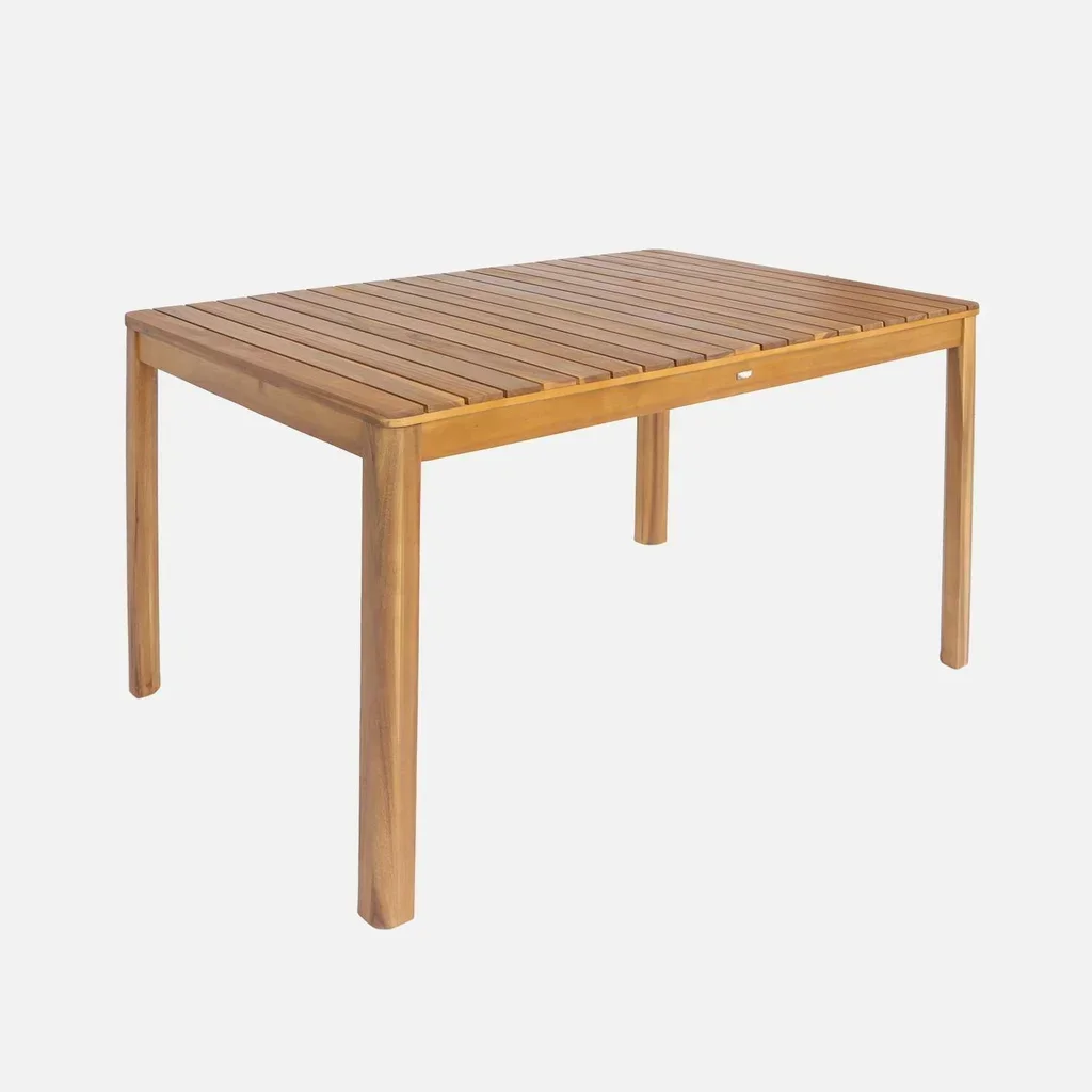 Mesa de jardín rectangular madera acacia 6 personas Senora 120 cm
