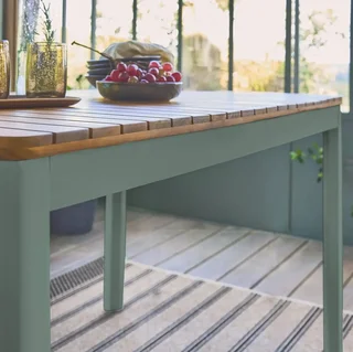 Mesa jardín acacia rectangular 6 comensales Senora 120 cm terraza exterior madera