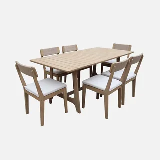 Table de jardin rectangulaire bois acacia 8 personnes Aroha