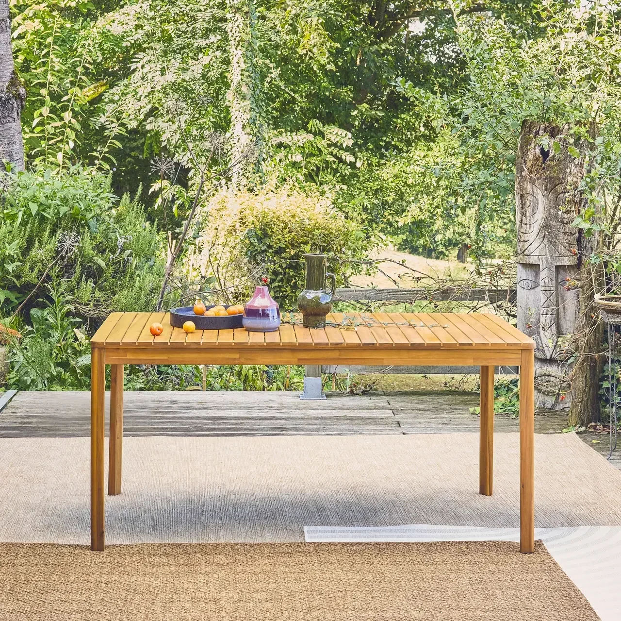 Table jardin acacia rectangulaire 8 personnes 160 cm Senora