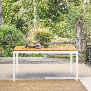 Table jardin rectangulaire bois acacia 8 personnes 160 cm Senora