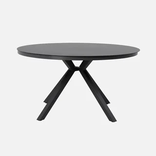 Table de jardin ronde 6 personnes aluminium verre trempé Orbis anthracite