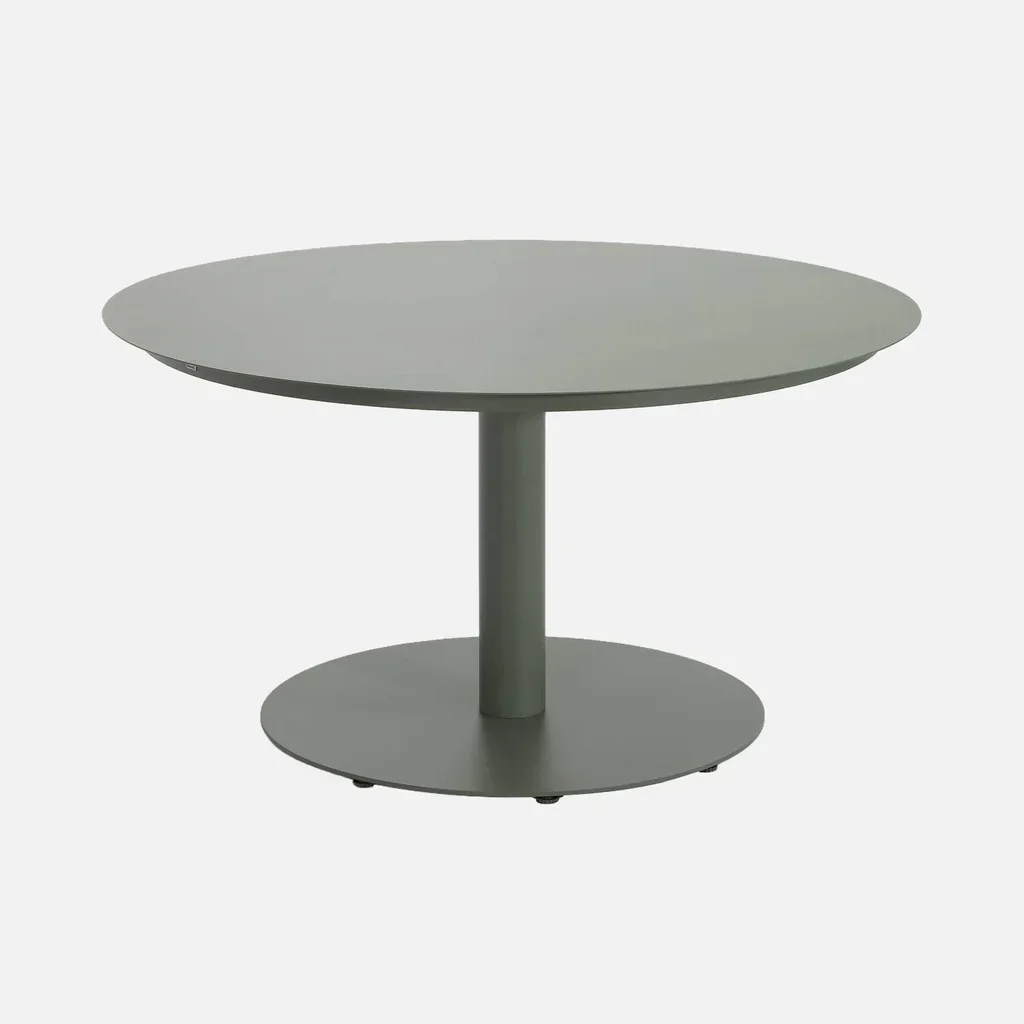 Table de jardin ronde aluminium anthracite Ø 140 cm 6 personnes Oreva
