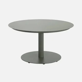 Table de jardin ronde aluminium anthracite Ø 140 cm 6 personnes Oreva