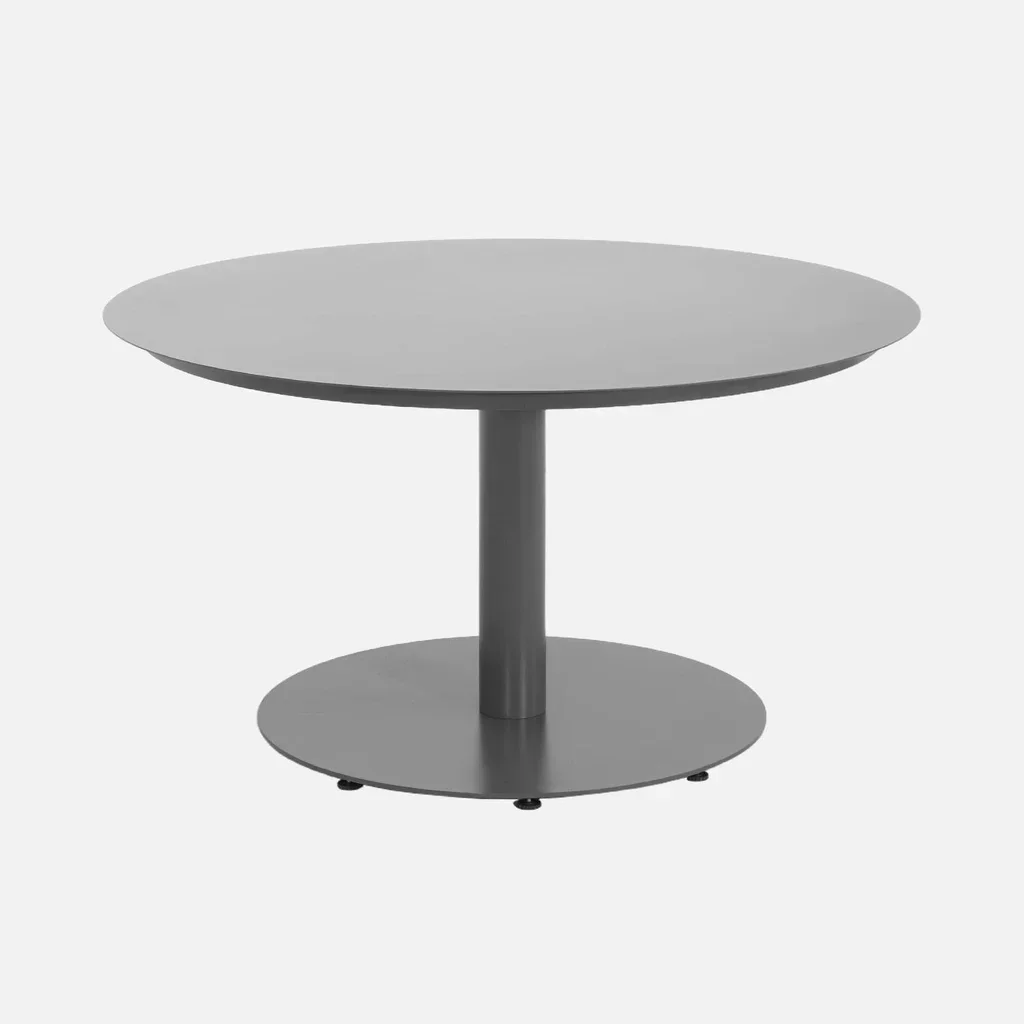 Table de jardin ronde aluminium 6 personnes Oreva anthracite Ø 140 cm