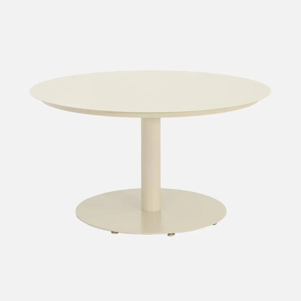 Table de jardin ronde aluminium 6 personnes Oreva anthracite Ø 140 cm