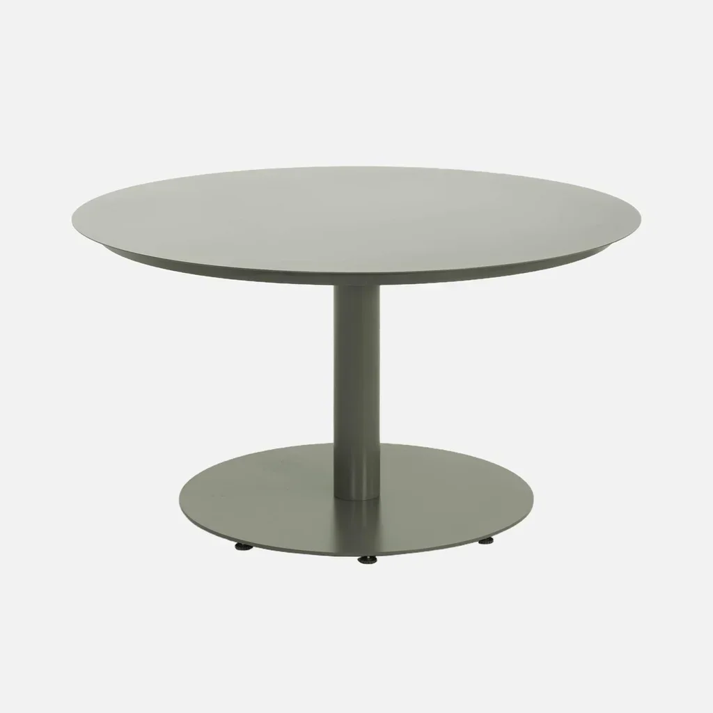 Table de jardin ronde aluminium 6 places Oreva terrasse extérieur