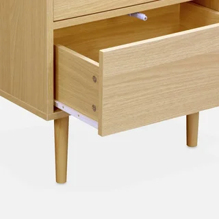Mika Nightstand 2 Drawers Solid Wood Scandinavian Design