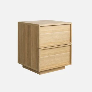 Kuba Nachttisch 2 Schubladen Holzoptik zeitgenössisches Design