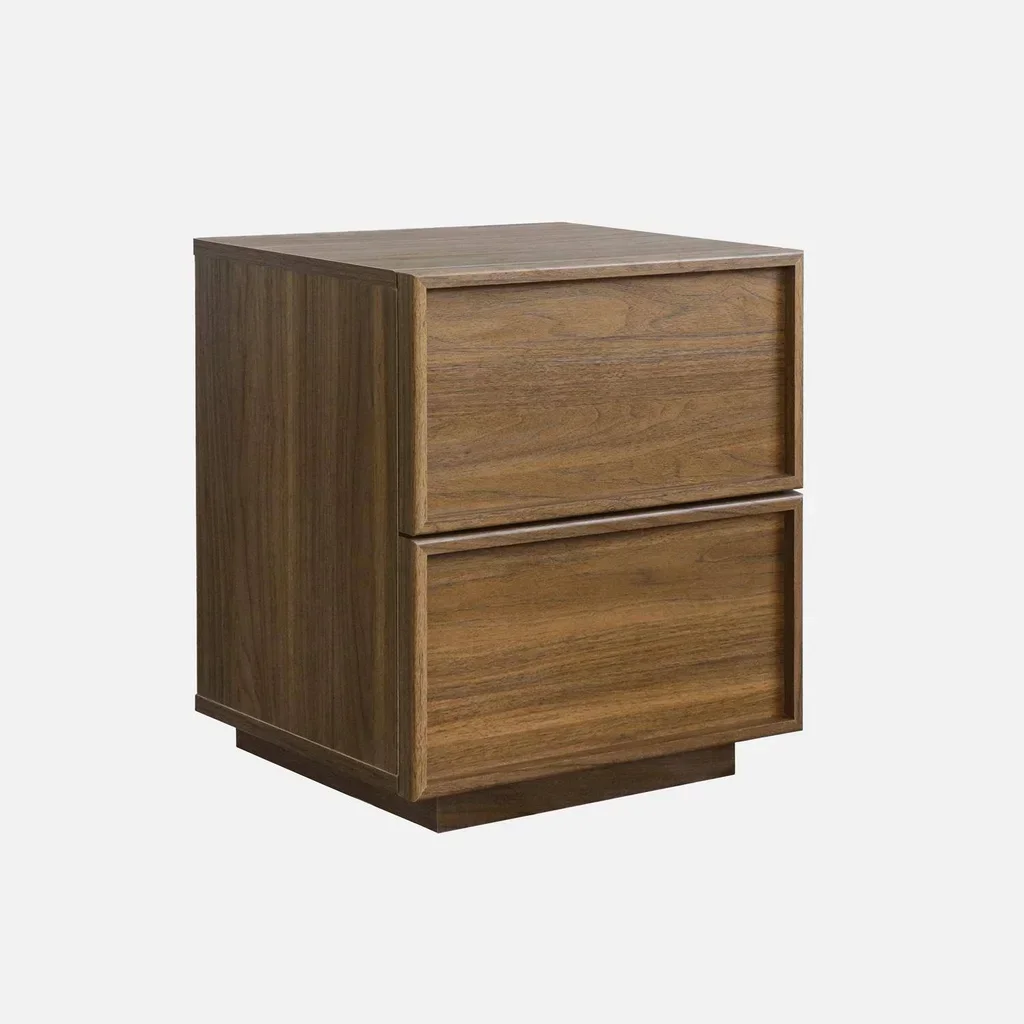 Nachttisch 2 Schubladen Kuba Naturholz-Optik zeitgemäßes Design
