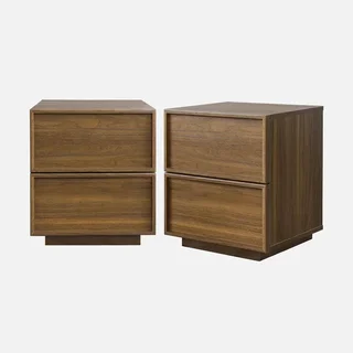 Lot de 2 tables de chevet Kuba 2 tiroirs bois scandinave