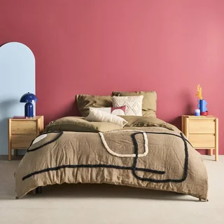 Comodino Harmony 2 Cassetti Legno Noce Design Contemporaneo