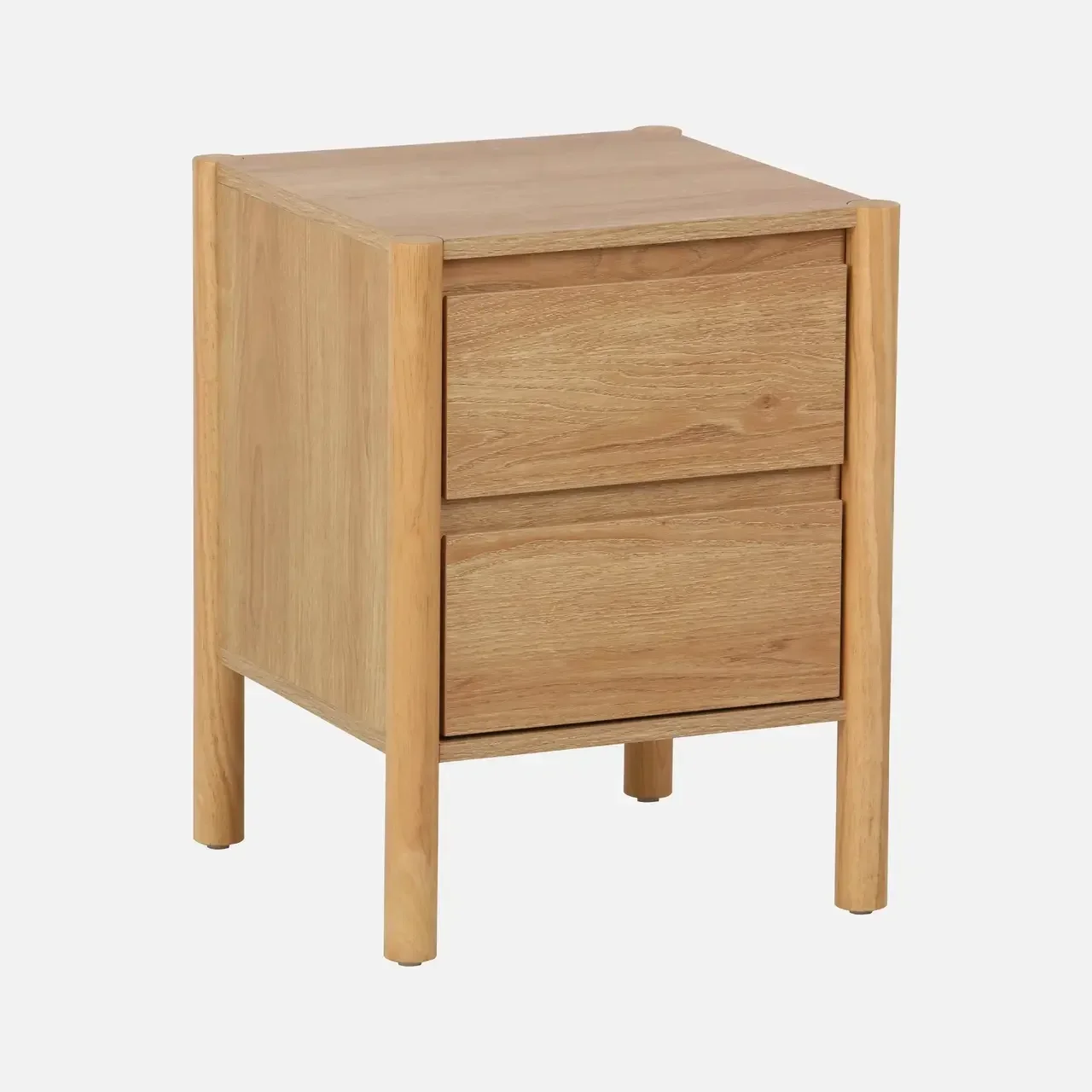 Comodino Harmony 2 Cassetti Legno Noce Design Contemporaneo
