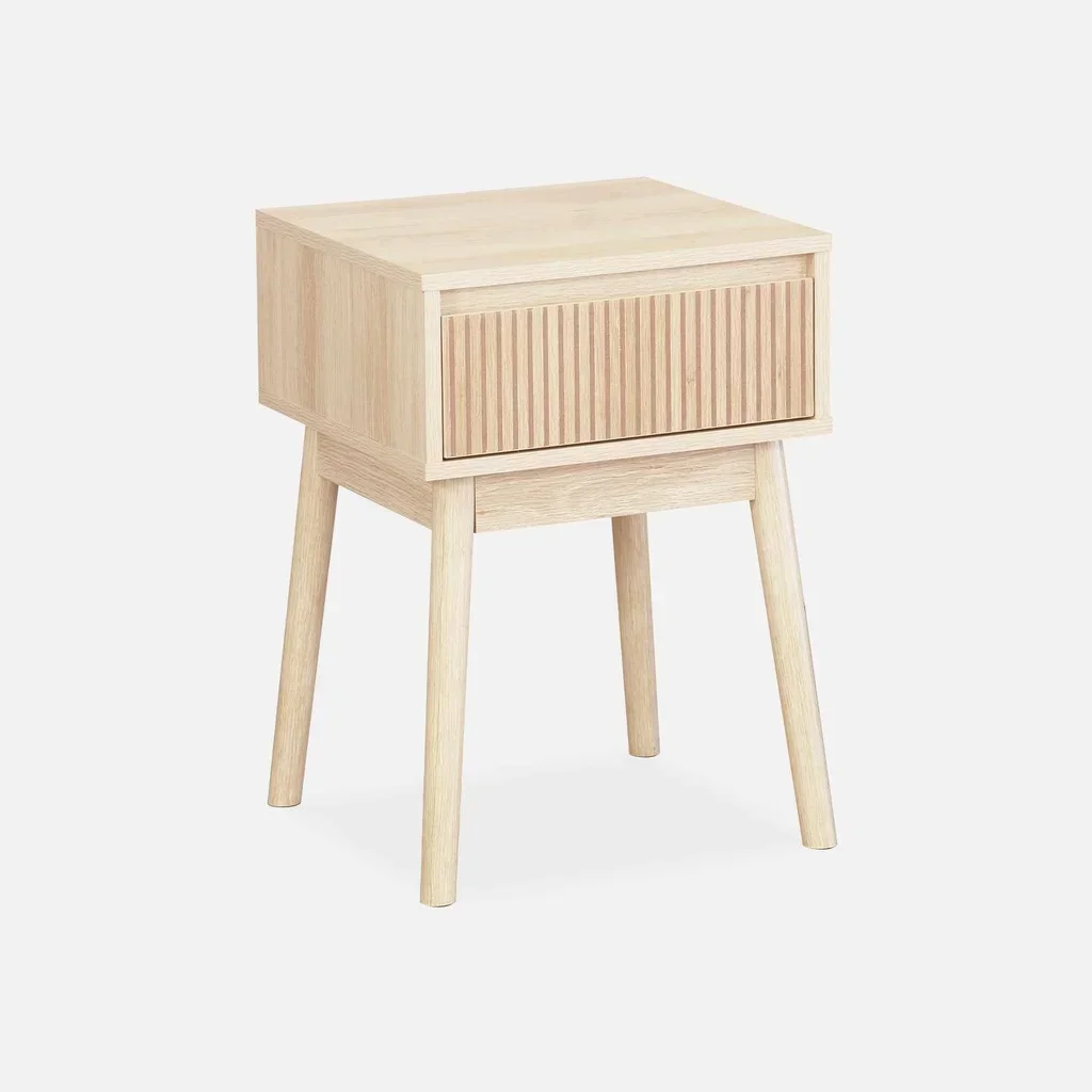 Table de chevet scandinave 1 tiroir bois sapin style nordique