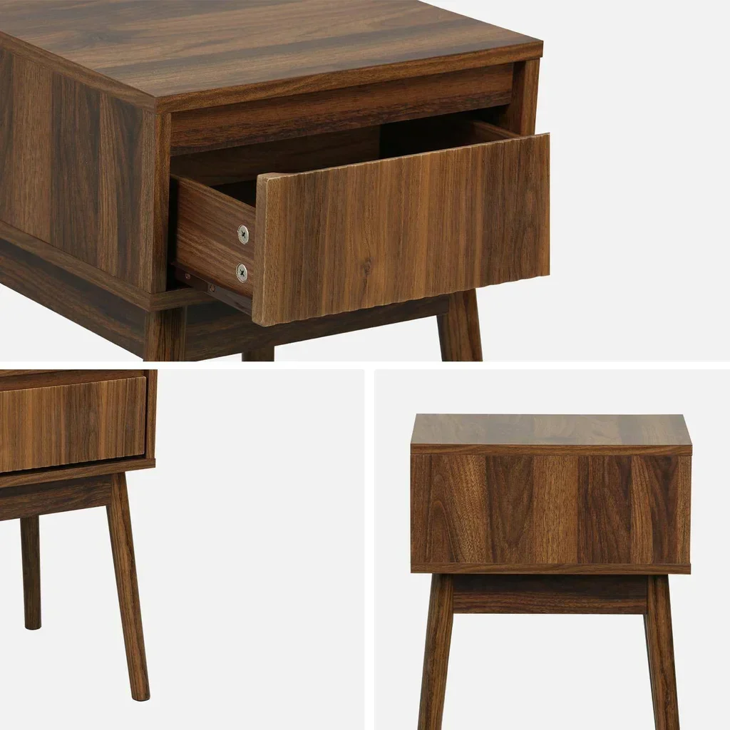 Table de nuit bois 1 tiroir style scandinave Linear