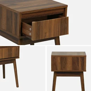 Table de nuit bois 1 tiroir style scandinave Linear