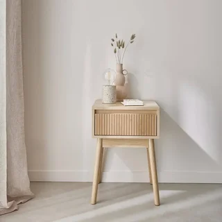 Table de chevet scandinave 1 tiroir bois sapin style nordique