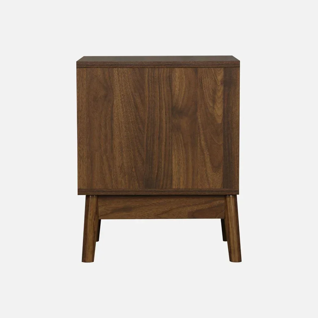 Table de nuit 2 tiroirs bois design scandinave naturel