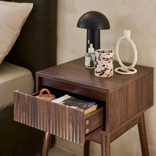 Table de nuit design bois scandinave 1 tiroir lot de 2