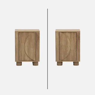 Holz Nachttisch umkehrbare Tür Pondi exotische Muster