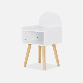 Table de nuit enfant Nephos vert bois naturel design nuage