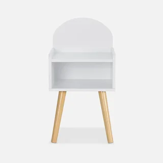 Table de nuit enfant Nephos vert bois naturel design nuage