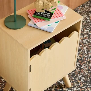 Kids nightstand Azur wood pattern 1 door