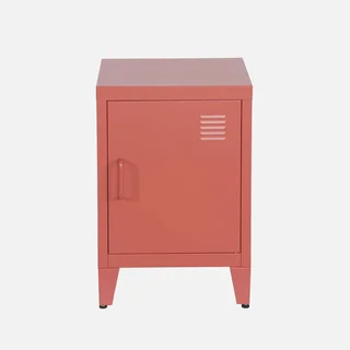Industrial nightstand metal swing door kids bedroom