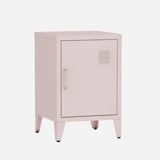 Industrial Metal Nightstand with Swing Door for Kids